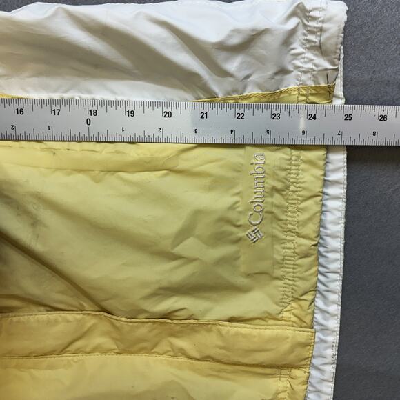 Columbia Jacket Womens Small Omni Tech Yellow White Waterproof Breathable Coat - Picture 10 of 12